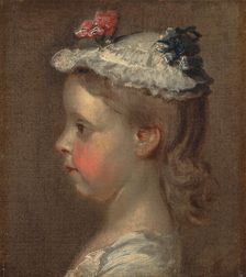 Study of a Girl's Head, ca. 1745. Creator: William Hogarth