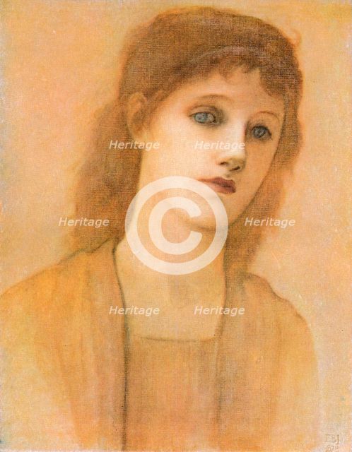 'Study of a Head', 1878, (1917). Artist: Sir Edward Coley Burne-Jones.
