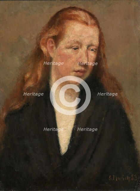 Study of a Head, 1883. Creator: Edvard Munch.