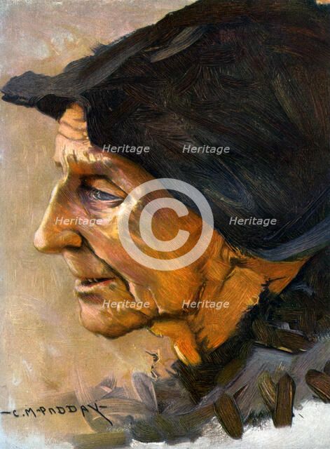 'Study of a Head', 1906.  Artist: Charles Padday