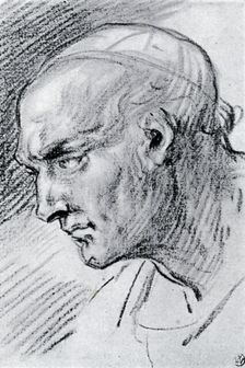Study of a head, 1913.Artist: Jean-Antoine Watteau