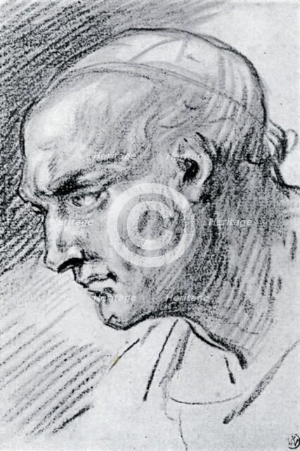 Study of a head, 1913.Artist: Jean-Antoine Watteau