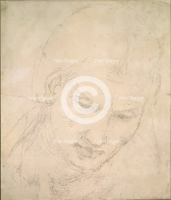 Study of a Head, c1490-1560. Artist: Michelangelo Buonarroti.