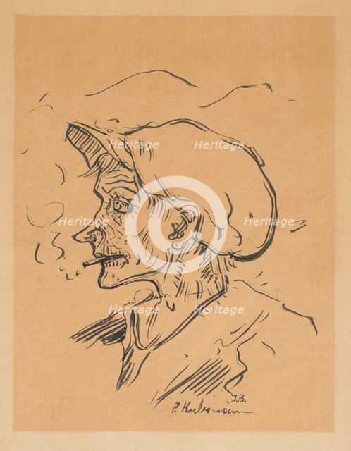 Study of a Head for At the Table, c1940. Creator: Arnold Peter Weisz-Kubincan.