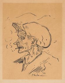 Study of a Head for At the Table, c1940. Creator: Arnold Peter Weisz-Kubincan