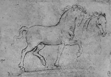 Study of a Horse and of a Horse's Head c1480 (1945). Artist: Leonardo da Vinci