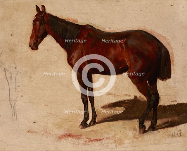 Study of a Horse, c1870. Creator: Maksymilian Gierymski.