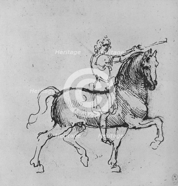 'Study of a Horseman', c1480 (1945). Artist: Leonardo da Vinci.