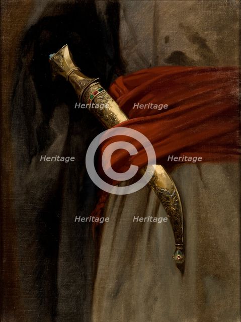 Study of a Khanjar, before 1874. Creator: Stanislaus von Chlebowski.