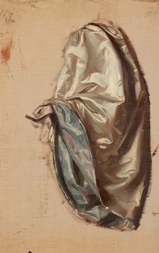 Study of a Lady with a Lute's Robe. Study to the Painting "Upbringing of Sigismund..., before 1861. Creator: Jozef Simmler