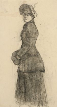 Study of a Lady with a Muff, 1888-1893. Creator: Akos von Aranyossy