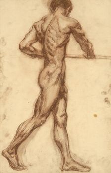 Study of a man at a horizontal bar, 1910-1920. Creator: Emil Alexay-Olexák