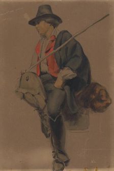 Study of a man from Albania, 1851-1853. Creator: Vojtech Klimkovic