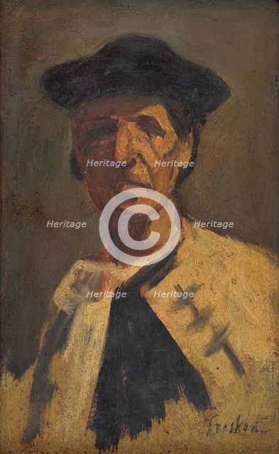 Study of a man from Dlhé Pole, 1922. Creator: Ladislav Treskon.