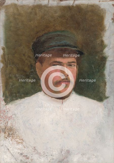 Study of a Man in a Fur Hat, 1880-1900. Creator: Ladislav Mednyanszky.