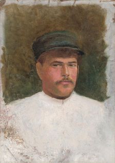 Study of a Man in a Fur Hat, 1880-1900. Creator: Ladislav Mednyanszky