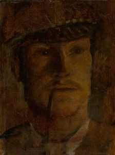 Study of a Man in a Hat with a Pipe, 1910 - 1914. Creator: Ladislav Mednyanszky