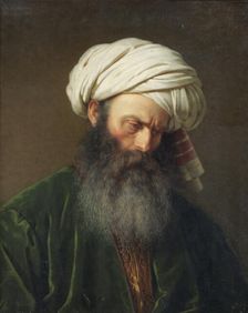 Study of a Man in Turkish Dress, 1854. Creator: Amalia Lindegren