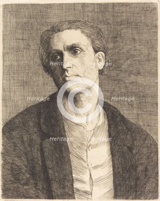 Study of a Man's Head (Etude de tete d'homme). Creator: Alphonse Legros.