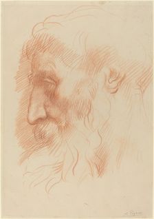 Study of a Man's Head [recto]. Creator: Alphonse Legros