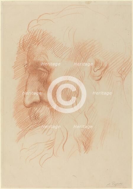 Study of a Man's Head [recto]. Creator: Alphonse Legros.