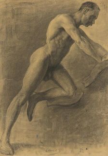 Study of a male nude, 1908. Creator: Emil Alexay-Olexák