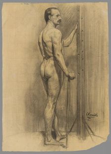 Study of a male nude, 1910-1920. Creator: Emil Alexay-Olexák