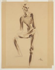 Study of a Male Nude, between 1920 and 1923. Creator: George Kolbe