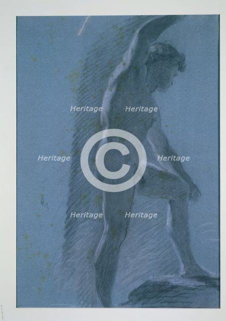 Study of a Male Nude, c. 1810. Creator: Pierre-Paul Prud'hon (French, 1758-1823).