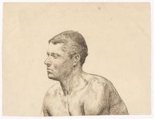 Study of a male bust, 1880-1910. Creator: Ladislav Mednyanszky
