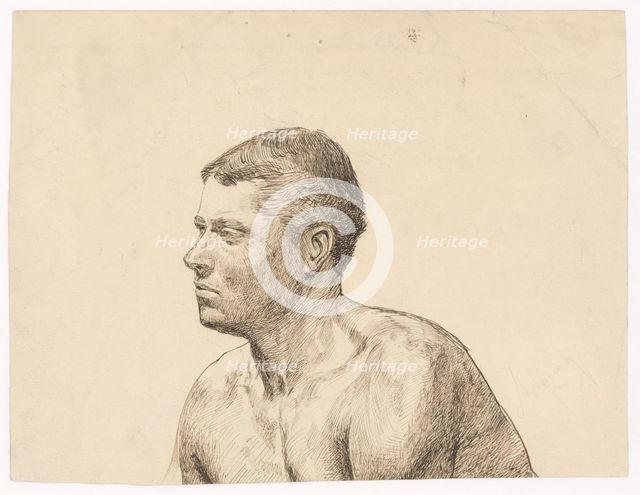 Study of a male bust, 1880-1910. Creator: Ladislav Mednyanszky.