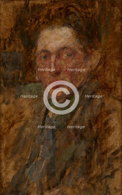 Study of a Male Figure-two-sided painting, c1925. Creator: Olga Boznanska.