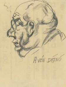 Study of a male head with glasses, 1924-1928. Creator: Konstantin Bauer