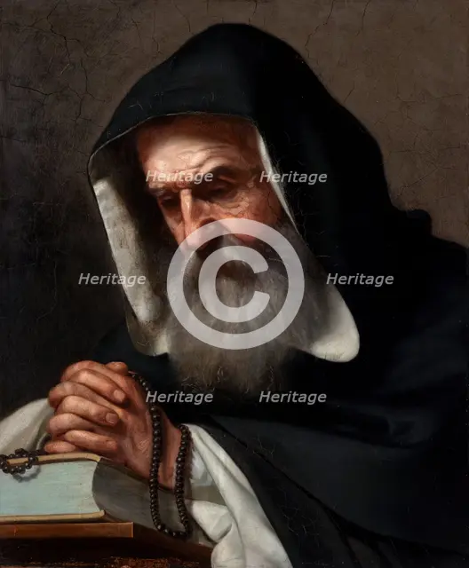 Study of a Monk, 1856. Creator: Tadeusz Gorecki.