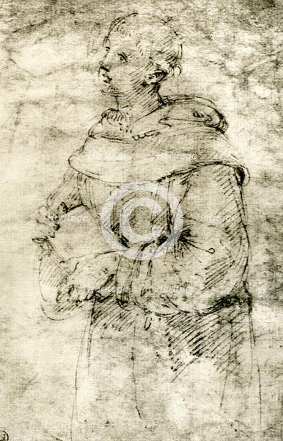 Study of a Monk, 1913.Artist: Raphael