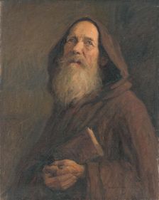 Study of a monk, c1899. Creator: Elemír Halász-Hradil