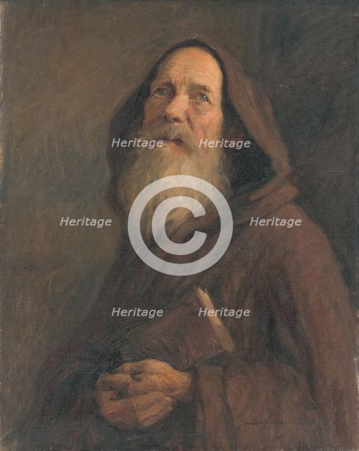 Study of a monk, c1899. Creator: Elemír Halász-Hradil.