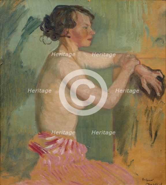 Study of a Model, 1920. Creator: Helmer Osslund.