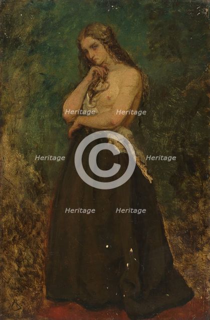 Study of a Model, late 19th-early 20th century. Creator: Alfred Stevens.