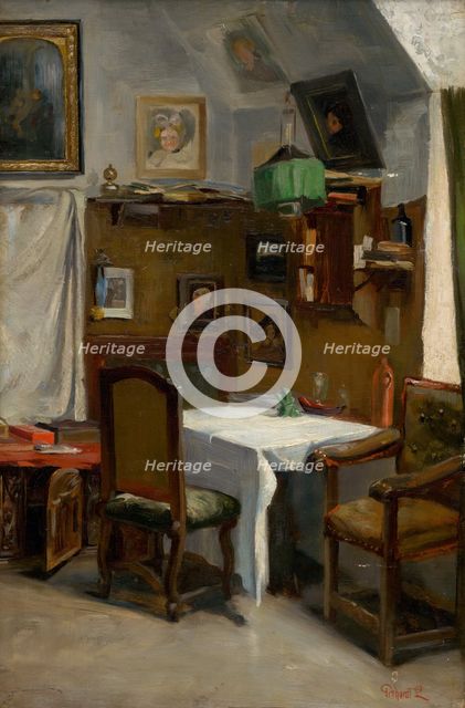 Study of a Munich Atelier, around 1890. Creator: Ludovit Pitthordt.