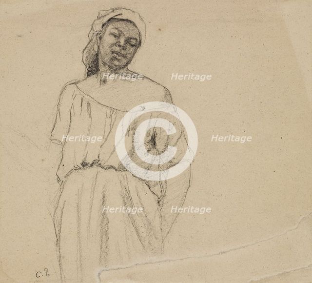 Study of a negress, c1860. Artist: Camille Pissarro.