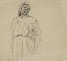 Study of a negress, c1860. Artist: Camille Pissarro