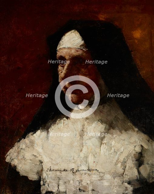 Study of a Nun, 1887. Creator: Olga Boznanska.