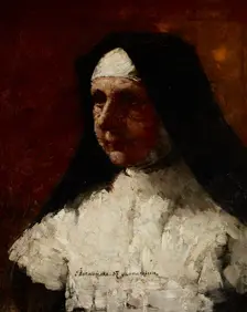 Study of a Nun, 1887. Creator: Olga Boznanska