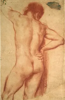 Study of a nude Man, 17th century. Artists: Annibale Carracci, Guercino