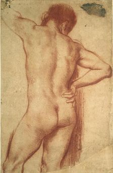 Study of a nude Man, 17th century. Artists: Annibale Carracci, Guercino