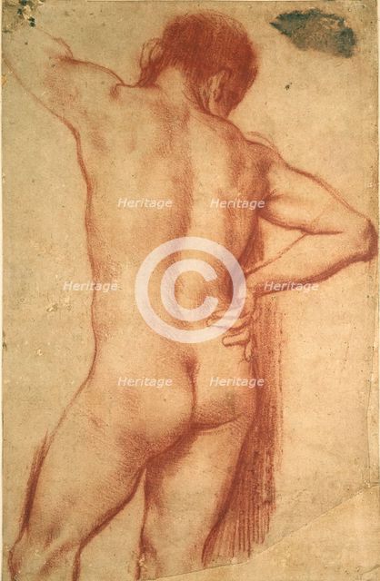 Study of a nude Man, 17th century. Artists: Annibale Carracci, Guercino.