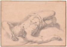 Study of a Nude Man, 1645-51. Creator: Abraham Bloemaert