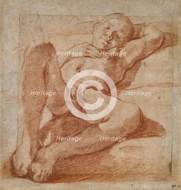 Study of a nude Boy, 1575-1619 Artist: Lodovico Carracci.