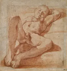 Study of a nude Boy, 1575-1619 Artist: Lodovico Carracci